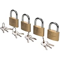 Silverline 675152 - Candados con una sola llave- 4 pzas (40 mm)